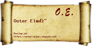 Oster Elmó névjegykártya